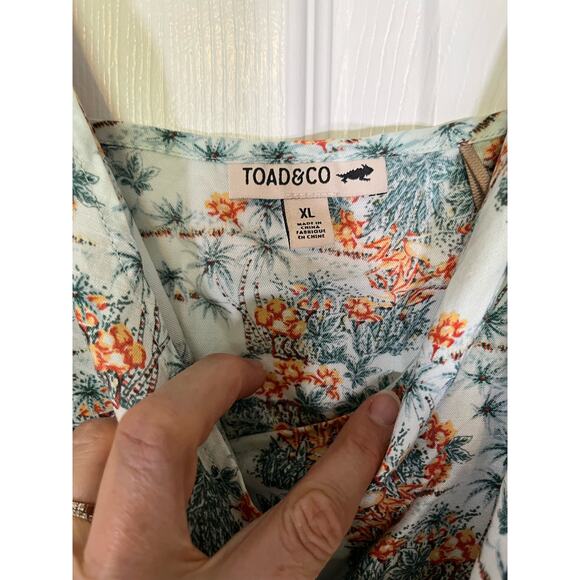 Toad & Co‎ Sundress - Summer Spaghetti Strap Wrap Dress, Floral Organic Sz L - Picture 5 of 8